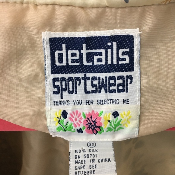 Details Sportwear vintage silk jacket rare oversized paisley patterned - Picture 5 of 6